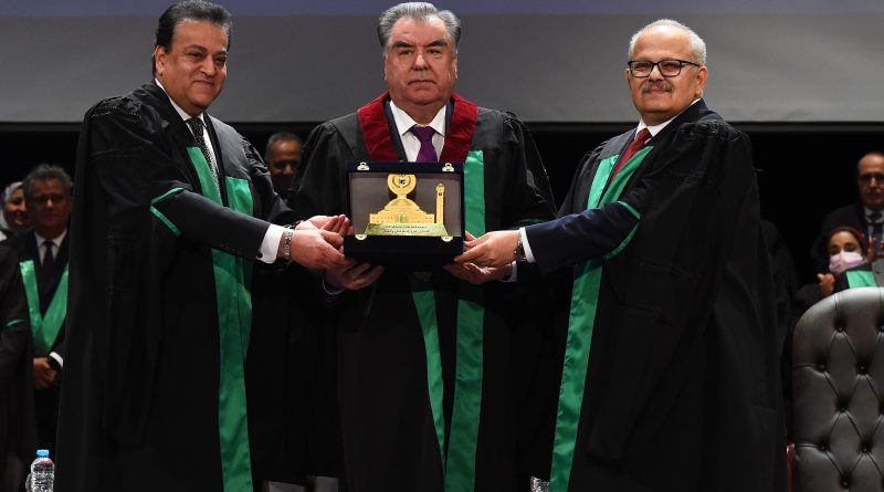 Emomali Rahmon awarded the title of “Honorary Doctor” of Cairo University